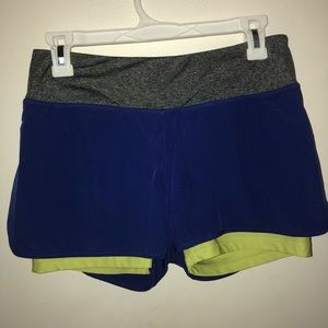 Blue and Lime Athletic Shorts